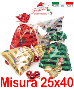 *FESTIVITA'* BUSTA per CONFEZIONI REGALO Art.YANKEE Cm.25x40