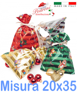 *FESTIVITA'* BUSTA per CONFEZIONI REGALO Art.YANKEE Cm.20x35