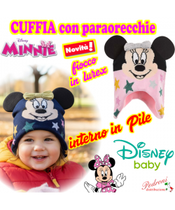 *BABY DISNEY* MINNIE Cuffia PARAORECCHIE Tg.48-50 WD4133 2col.