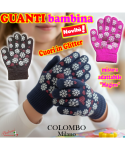 *COLOMBO Milano* GUANTO bambina 3/10 Anni Art.927 in 3 Colori