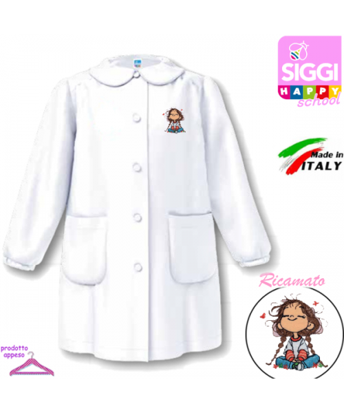 SIGGI Grembiule ASILO bambina 33GR4333 Bianco