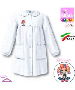 SIGGI Grembiule SCUOLA bambina 33GR4366 BIANCO
