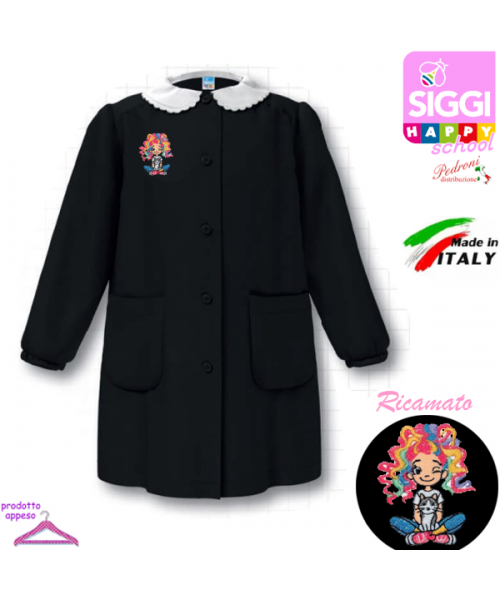 SIGGI Grembiule SCUOLA bambina 33GR4366 NERO