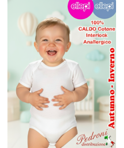 Body COTONE INTERLOCK FELPATO neonato/a M/M ELLEPI AF891