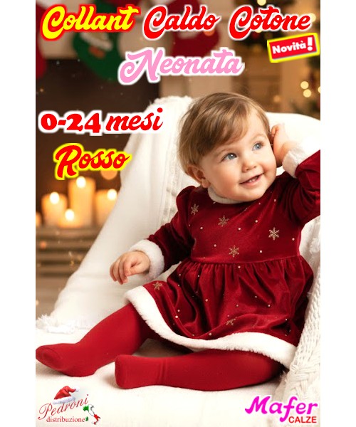 * NATALE * Collant in CALDO COTONE 3/24 mesi...