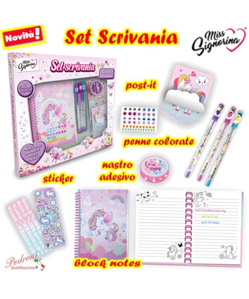 *MISS SIGNORINA* SET CREATIVO STICKER E PENNE...