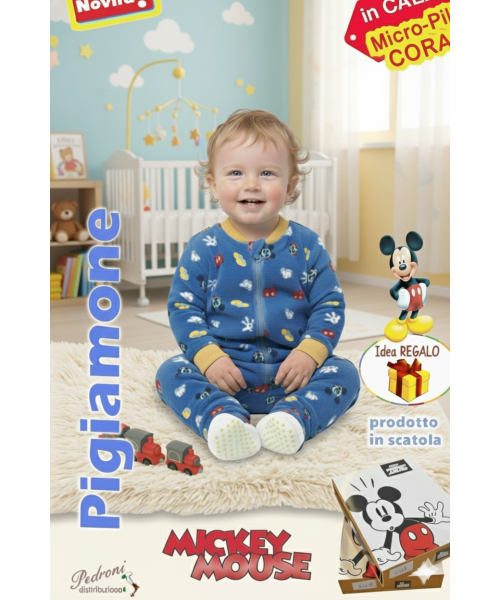 MICKEY Pigiamone INTERO NEONATO "CORAL" WL2033...