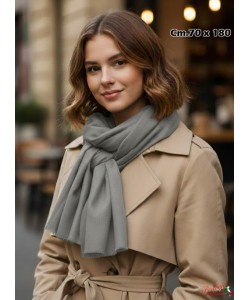 * NOVITA' * PASHMINA-SCIARPA cm.90x180 Art.AM-5197 GREY