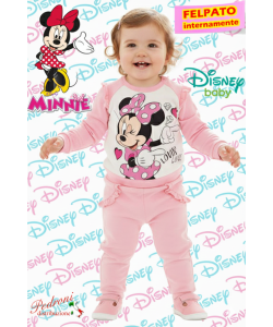 *STOCK DISNEY MINNIE * Completo Neonata WO4089 Bianco/Rosa 6/18 mesi