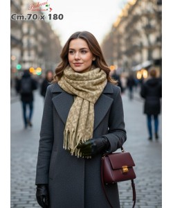 * NOVITA' * SCIARPA INVERNALE AM-5178 cm.70x180 CAMEL