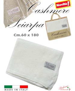 * NOVITA' * SCIARPA in " CASHMERE " art.1930 cm.60x180 Bianco