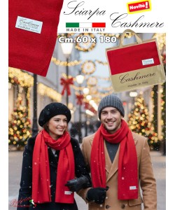 * NOVITA' * SCIARPA in " CASHMERE " art.1930 cm.60x180 Rosso