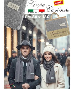 * NOVITA' * SCIARPA in " CASHMERE " art.1930 cm.60x180 Grigio