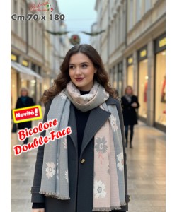 * NOVITA' * SCIARPA INVERNALE WJ-904 cm.70x180 GREY LIGHT