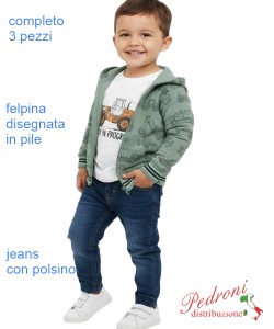 *A.STOCK*Completo neonato REPANDA RX9092 MUSCHIO/jeans 12/36 mesi-AA