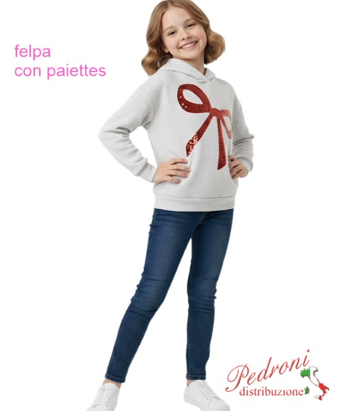 *A.STOCK*Felpina m/l bambina SMILE MBA3175...