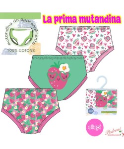 ELLEPI Mutandina APPRENDIMENTO bimba BF5001 FRAGOLINA TAGLIE A SCELTA