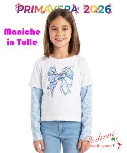 P.*STOCK*Maglia m/l bambina LOLLITOP Bb241 BIANCO/sky 4/12 anni