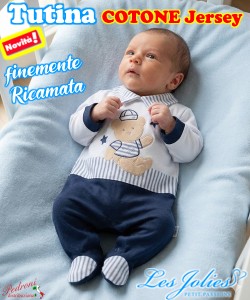 Les Jolies TUTINA COTONE LJ318-95 BIANCO/BLU 1/9 Mesi TAGLIA A SCELTA - 41740