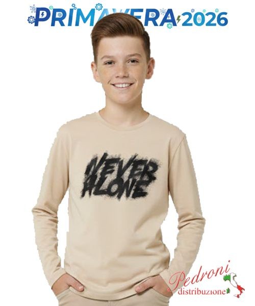 P.*STOCK*Maglia m/l ragazzo SMALL GANG D6058...