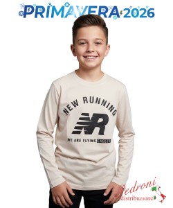 P.*STOCK*Maglia m/l ragazzo SMALL GANG D6056 BEIGE 8/16 anni