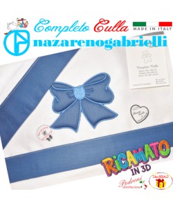 NAZARENO Completo CULLA ricamato NG95 Bianco/Zucchero