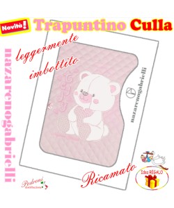 Trapuntino CULLA RICAMATO art.NG-433 Rosa