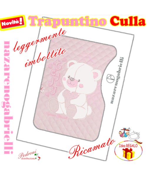 Trapuntino CULLA RICAMATO art.NG-433 Rosa