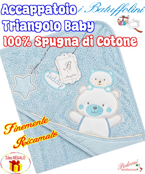 *BATUFFOLINI* Baby accappatoio TRIANGOLO...