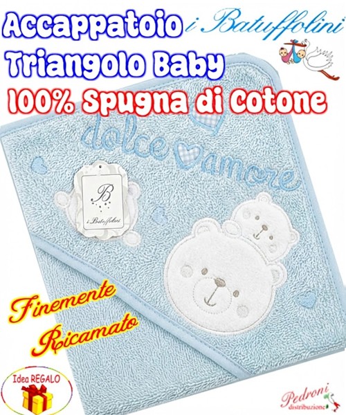 *BATUFFOLINI* Baby accappatoio TRIANGOLO...