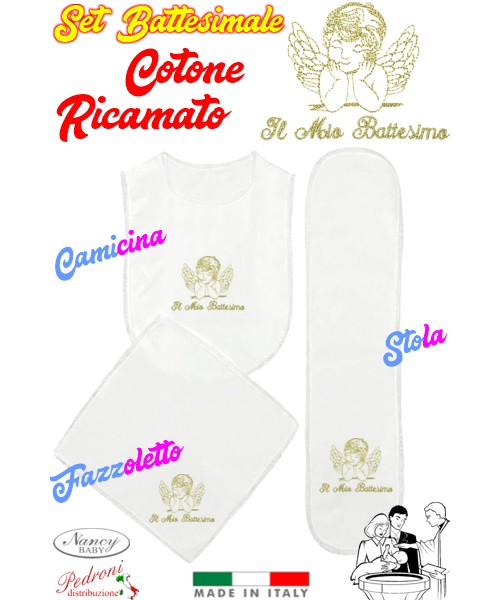 *COMPLETO BATTESIMALE* Set composto da 3 Pezzi...
