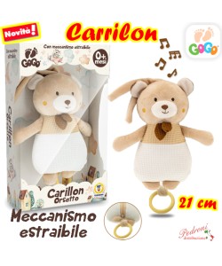 *LINEA GOGO*CARILLON ORSETTO MORBIDOSO 21 CM 39572 (+0 mesi)