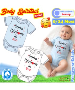 "ZIO-ZIA" Body M/M Neonato COTONE XNO-048 0/24 Mesi