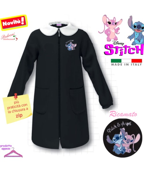 STITCH GREMBIULE SCUOLA bambina G205 NERO