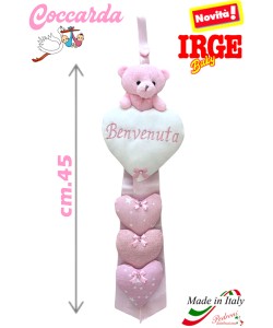 * BENVENUTA * IRGE Coccarda NASCITA art.IR-1028/2 Rosa