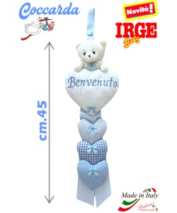 * BENVENUTO * IRGE Coccarda NASCITA art.IR-1028/2 Cielo