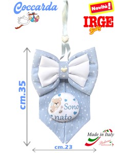 *SONO NATO* IRGE Coccarda NASCITA art.IR-1024/2 Cielo