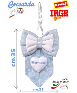 *BENVENUTO* IRGE Coccarda NASCITA art.IR-1024/1 Cielo