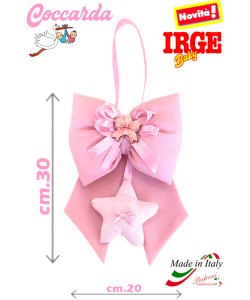 *STELLA * IRGE Coccarda NASCITA art.IR-1038/2 Rosa