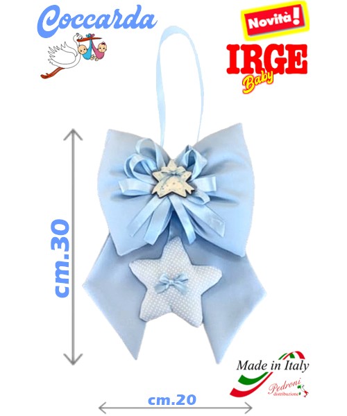 *STELLA* IRGE Coccarda NASCITA art.IR-1038/2 Cielo