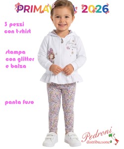 P.*STOCK*Tuta neonata HOPE STAR BK991 BIANCO 12/36 mesi