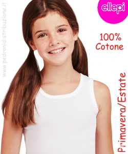 Canottiera COTONE bambina S/L ELLEPI AI8227 3/16 anni