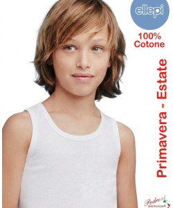 Canottiera COTONE bambino S/L ELLEPI AI384 2/16 Anni