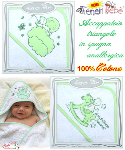 Accappatoio TRIANGOLO spugna RICAMATO 1915-1919...