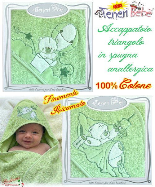 Accappatoio TRIANGOLO spugna RICAMATO 1917-1928...