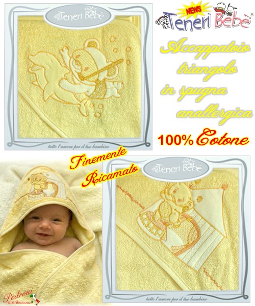 Accappatoio TRIANGOLO spugna RICAMATO 1911-1932...