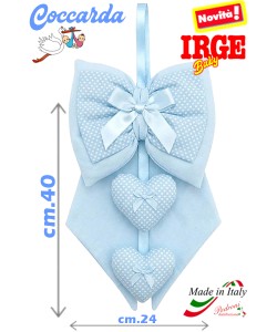 *CUORE* IRGE Coccarda NASCITA art.IR-1037/1 Cielo