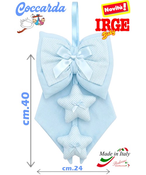*STELLA* IRGE Coccarda NASCITA art.IR-1037/2 Cielo