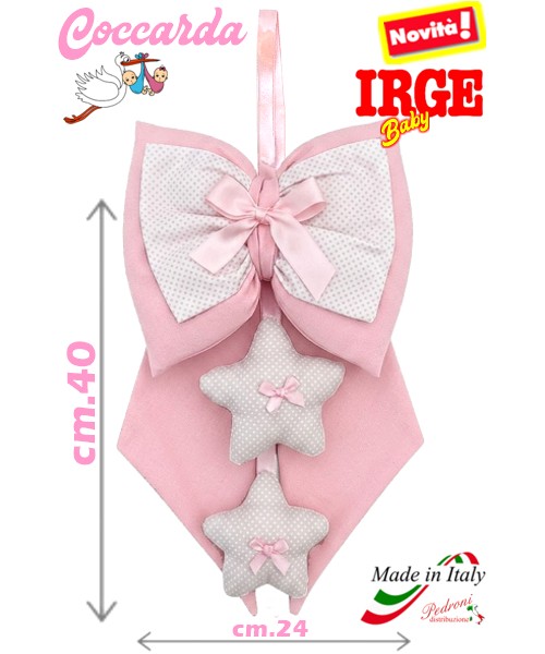 *STELLA* IRGE Coccarda NASCITA art.IR-1037/2 Rosa