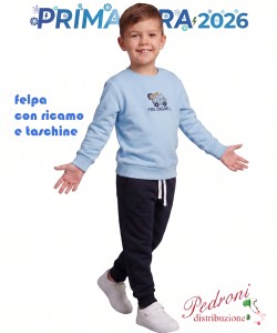 P.*STOCK*Tuta bambino B+B RM5522 SKY/blu 1/5 anni